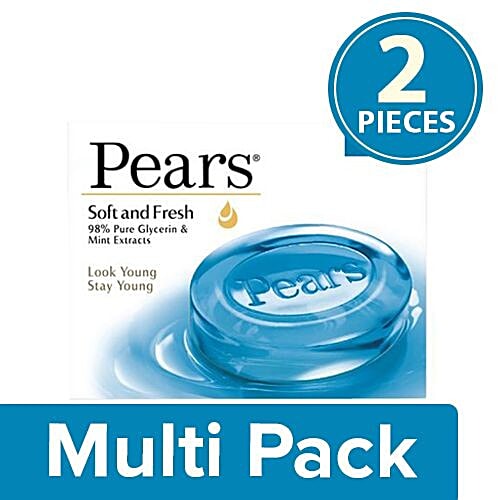 Pears Soft & Fresh Soap Bar, 2x125 g Multipack 