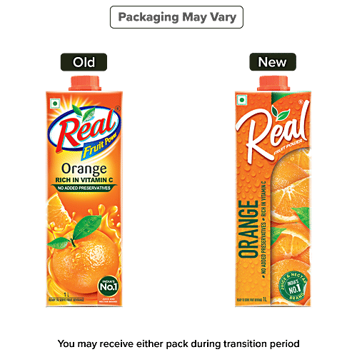 Real Fruit Power - Orange, 2x1 L Multipack 