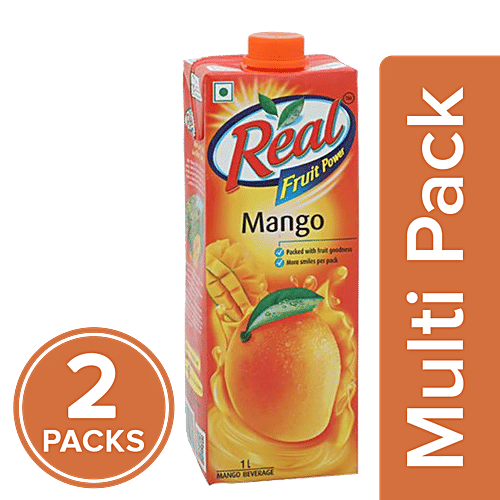 Real Fruit Power - Mango (Aam), 2x1 L Multipack 
