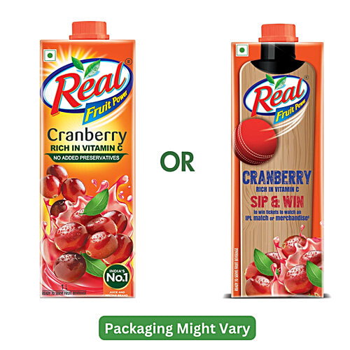 Real Juice - Fruit Power, Cranberry, 2x1 L Multipack 