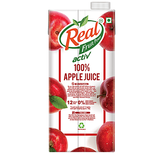 Real Activ Apple - with No Added Sugar, 2x1 L Multipack 