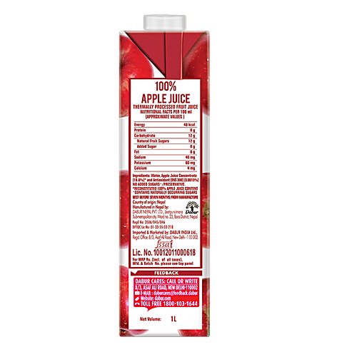 Real Activ Apple - with No Added Sugar, 2x1 L Multipack 