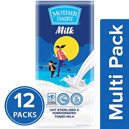 Buy Mother Dairy UHT Sterilised Toned Milk Online at Best Price of Rs