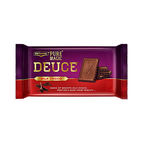 Britannia Pure Magic Biscuit - Milk Chocolate, Deuce, 3x60 g Multipack 