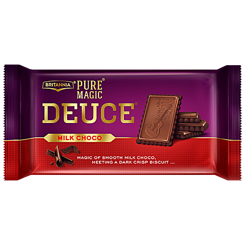 Britannia Pure Magic Biscuit - Milk Chocolate, Deuce, 6x60 g Multipack 