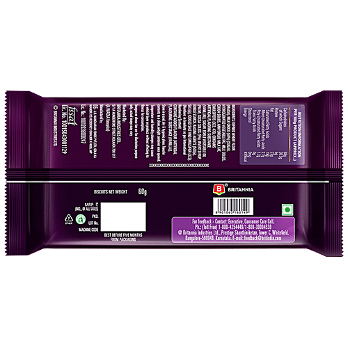 Britannia Pure Magic Biscuit - Milk Chocolate, Deuce, 6x60 g Multipack 