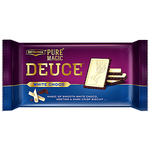 Britannia Pure Magic Deuce White Choco Biscuits - Cookies, 6x 60 g Multipack 