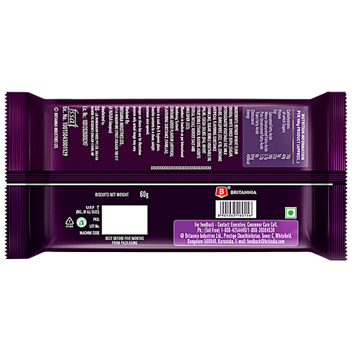 Britannia Pure Magic Deuce White Choco Biscuits - Cookies, 6x 60 g Multipack 