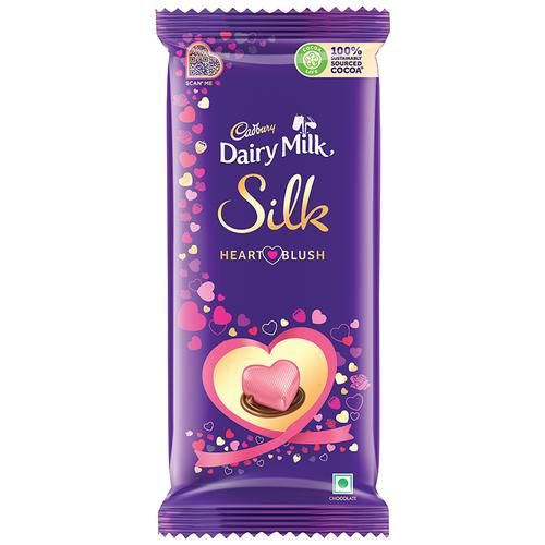Cadbury Dairy Milk Valentine Heart Blush Chocolate Bar, 2x150 g Multipack 
