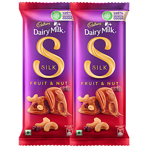 Buy Cadbury Dairy Milk Silk Fruit & Nut Chocolate Bar 2x137 gm