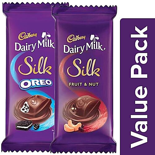 Buy Cadbury Dairy Milk Silk Oreo 130G + Silk Fruit & Nut 137G Combo (2
