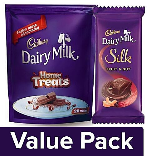 Buy Cadbury Dairy Milk Home Treats 140Gm + Silk Fruit & Nut 137G Combo