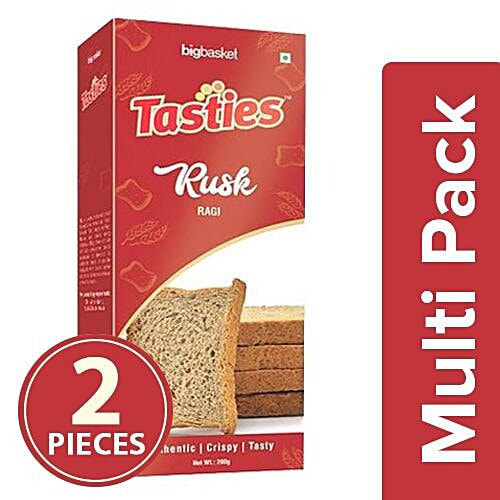 Tasties Rusk - Ragi, 2x200 g Multipack 