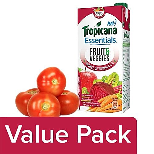 Buy bb Combo Tropicana Essential Fruit & Veggie 1L+Fresho Tomato Local Organically Grown 500G