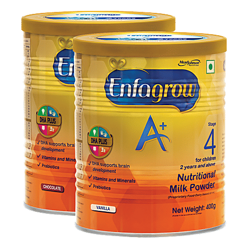 Enfagrow A+ Nutritional Milk Powder - Chocolate 400 g + Vanilla 400 g (2 Years & Above), Combo 2 Items 