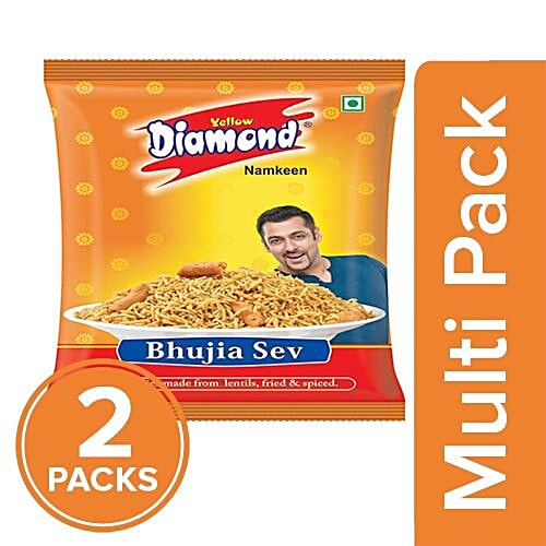 Yellow Diamond Namkeen - Bhujia Sev, 2x140 g Multipack 