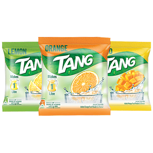 Buy Tang Instant Drink Mix Orange 100 Gm + Lemon 100 Gm + Mango 100 Gm Combo (3 Items) Online