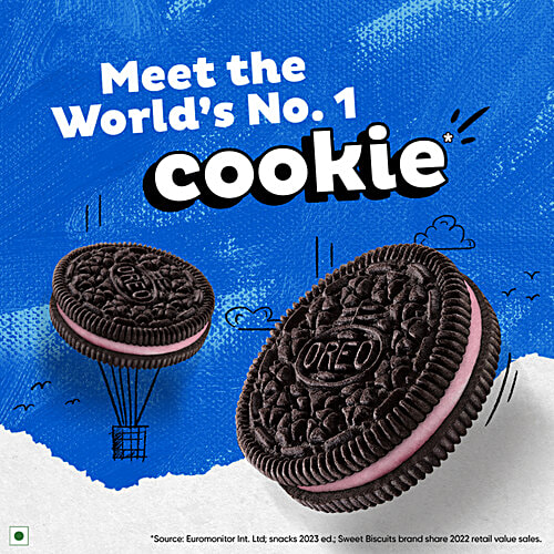 Cadbury Oreo Strawberry Flavour Biscuit Cream Sandwich, 5x41.75 g (Multipack) 