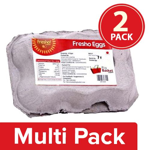 Fresho Eggs - Regular, 2x6 pcs Multipack 