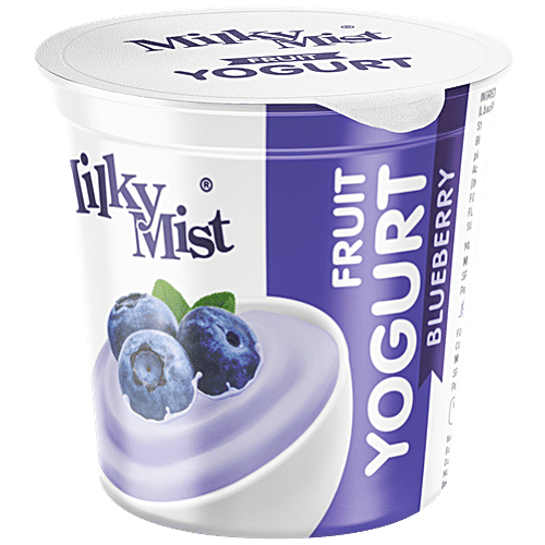 Milky Mist Fruit Yoghurt - Blueberry, 4x100 g Multipack 