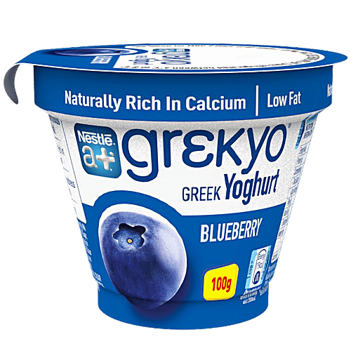 Buy Nestle A+ Grekyo Yogurt Blueberry 4x100 gm (Multipack) Online at