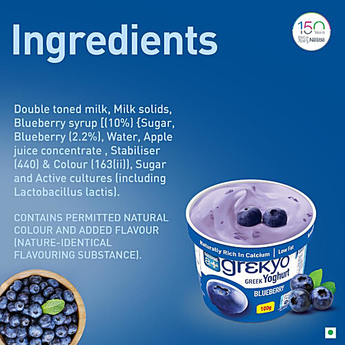Buy Nestle A+ Grekyo Yogurt Blueberry 4x100 gm (Multipack) Online at Best Price. of Rs 200
