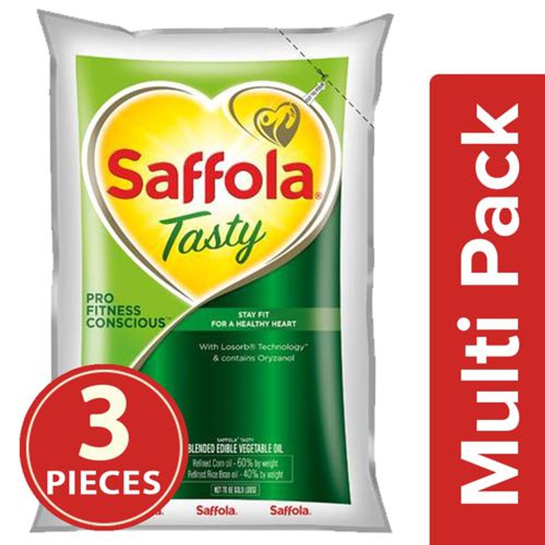 Saffola Tasty - Pro Fitness Conscious Edible Oil, 3X1 L Multipack