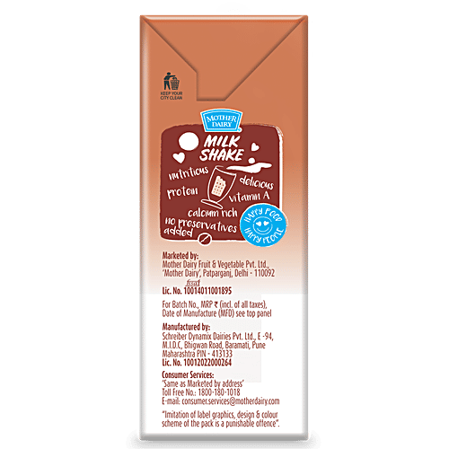 mother dairy Milk Shake - Chocolate Carton, 4x200 ml Multipack 