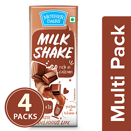 mother dairy Milk Shake - Chocolate Carton, 4x200 ml Multipack 