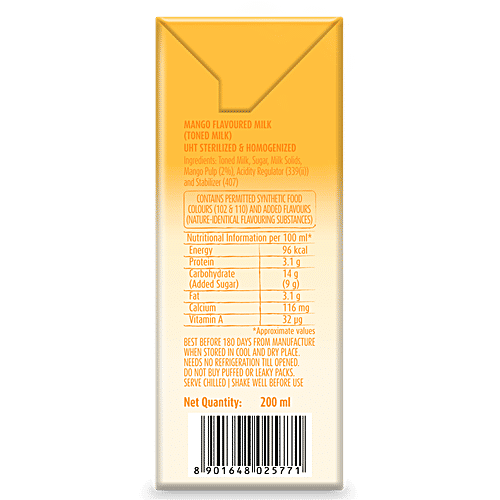 mother dairy Milk Shake - Mango Carton, 4x200 ml Multipack 