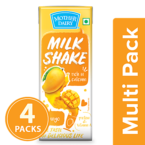 mother dairy Milk Shake - Mango Carton, 4x200 ml Multipack 