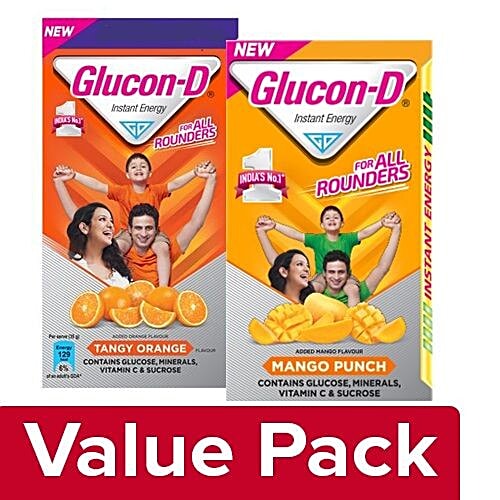 Buy GluconD Energy Drink Mango Punch 450+50Gm + Pure Glucose Tangy