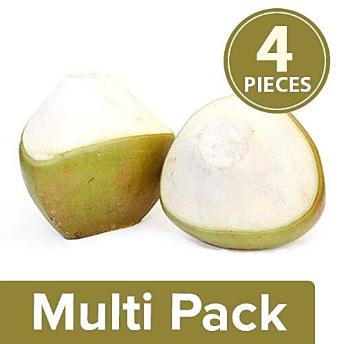 Fresho Tender Coconut - Medium, 4x1 pc Multipack 