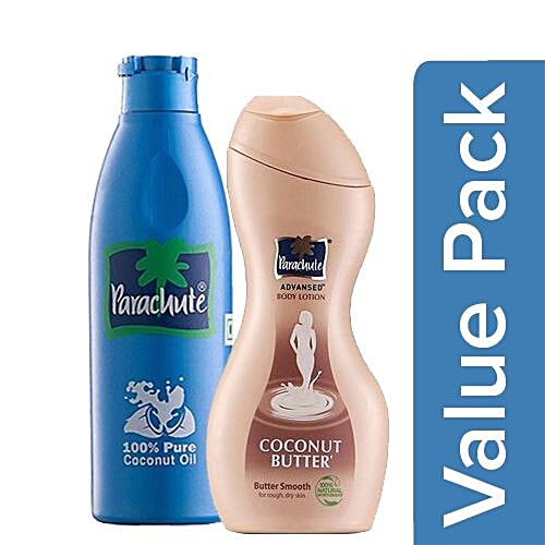 Buy Parachute Coconut Oil 100 Pure 250 Ml + Advansed Body Lotion