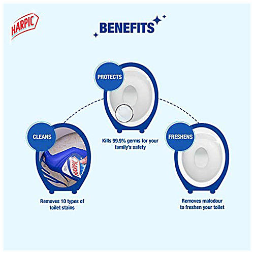 bb Combo Harpic Disinfectant Toilet Cleaner, Rose 1 L + Vanish Stain Removal Powder 400 g, Combo (Pack of 2) 