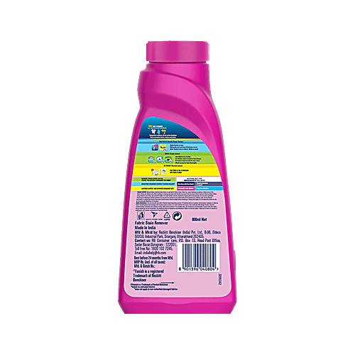 Vanish Oxi Action All In One Stain Remover, 2 x 800 ml Multipack Removes Tough Stains and Brightens Colours, Liquid Detergent Add On