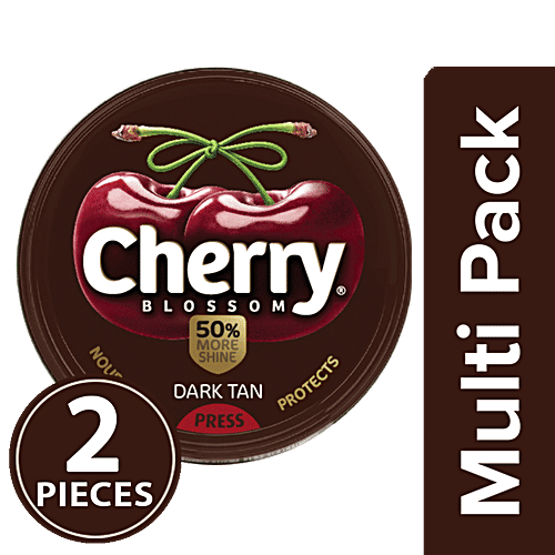 Cherry Blossom Shoe Polish - Dark Tan, 2x40 g Multipack 