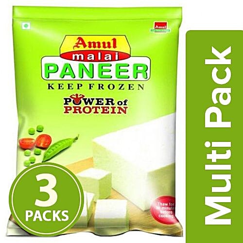 Amul Malai Paneer, 3x200 g Multipack 