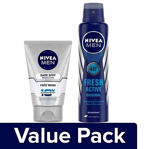 Buy Nivea Face Wash Dark Spot Reduction 100Ml + Deodorant Fresh
