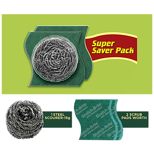 Scotch brite Steel Scrubber Combo, 3x1 pc Multipack 
