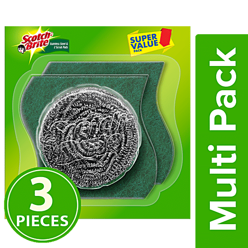 Scotch brite Steel Scrubber Combo, 3x1 pc Multipack 