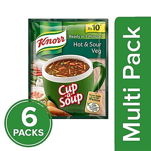 Knorr Cup-A-Soup - Hot & Sour Veg, 6x11 g Multipack 