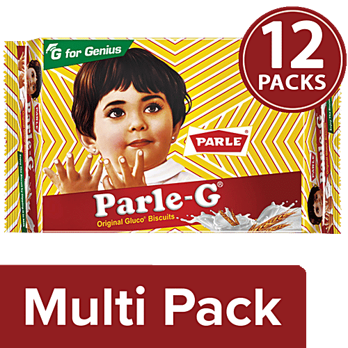 Parle Gluco Biscuits - Parle-G, 12x130 g Multipack 