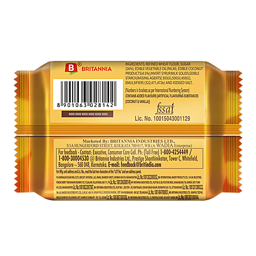 Britannia Nice Time - Sugar Showered Coconut Biscuits, 6x73 g Multipack 