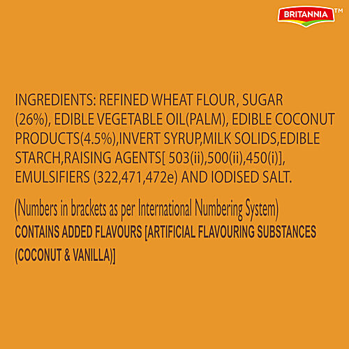 Britannia Nice Time - Sugar Showered Coconut Biscuits, 3x150 g Multipack 