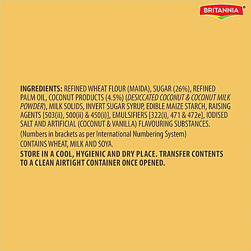 Britannia Nice Time - Sugar Showered Coconut Biscuits, 6x150 g Multipack 