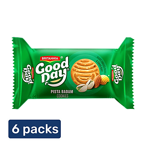 Britannia Good Day - Nuts Cookie, 6x45 g Multipack 