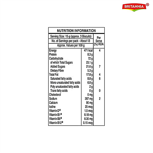 Britannia Biscuits - Milk Bikis, 3x200 g Multipack 