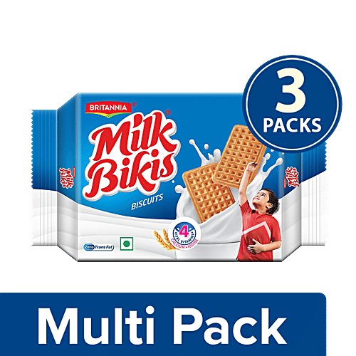 Britannia Biscuits - Milk Bikis, 3x200 g Multipack 