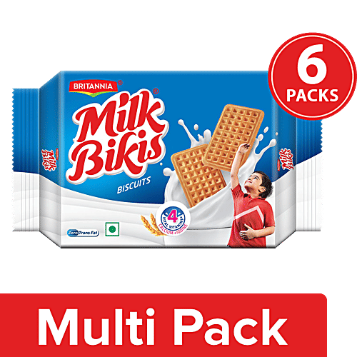 Britannia Biscuits - Milk Bikis, 6x200 g Multipack 
